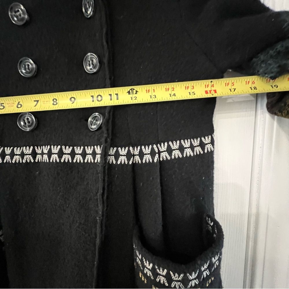 Diane Von Furstenberg Wool Patterned Coat Size M - Picture 7 of 7